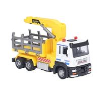 Sxhlseller Vivid Logging Truck Toy, 1:32 Log Vehicle Model with Light Music Effect, Teaching Tool for Children Over 6 Years Old (Yellow)