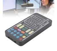 Sxhlseller Voice Changer Disguiser, One/Phone/Computer PC/Tablet, Portable Mini Gaming Live Sound Card, 8 Kinds Sound Adjustable, Plug and Play(black)
