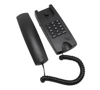 Sxhlseller Wall Mounted Wired Home Telephone with Voice Control, Mute, Redial Function, for Home Hotel, ABSSilent (Black)