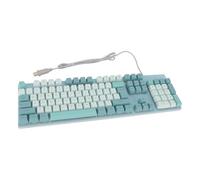 Sxhlseller Wired Gaming Keyboard, Large Print USB Lighted Mechanical Keyboard with Backlit, Universal Business Office Keyboard Ergonomic for Computer Laptop (Sky Bluish White)