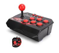 Sxhlseller Wired Joystick, Fight Stick Controller with 6 Button Metal Lever for PC Games Compatible