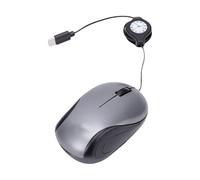 Sxhlseller Wired USB Mouse Retractable Cable Silent Compact Travel