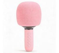 Sxhlseller Wireless Bluetooth Karaoke Microphone, RGB Light Sync Speaker Voice Changer 5 Magic Sound Effects, Noise Canceling Duet Ready Mic for Kids Party Singing App (Pink)
