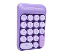 Sxhlseller Wireless Numeric Keypad, 18 Keys Bluetooth Number Pad with Ergonomic Concave Keycaps and Fade Resistant Legends, for Laptop Desktop Computer PC Accounting Data Entry (Purple)