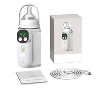 Sxhlseller Wireless Portable Bottle Warmer for Baby, 18W Fast Heating & Auto Temp Control, 10000mAh USB C Rechargeable, Fits Most Breast Milk Bottles, Travel, Car, Stroller Use