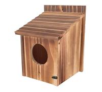 Sxhlseller Wooden Bird House with 6cm Entrance Hole, Paulownia Wood Nesting Box Featuring a Perch for Outdoor Garden Balcony Installation with Easy Clean Access