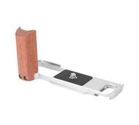 Sxhlseller Wooden Handgrip L Shape Grip for X E5 Camera, Ergonomic Wood Side Handle, Lightweight Handgrip with Anti Slip Pad, Accurate Ports Compatible with Flip Screens (Silver)