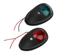 Sxhlseller Yacht Navigation Light, Red Port Green LED (1 Pair Black)