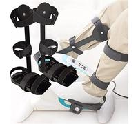SXHMSAL 1 Pair Leg Ankle Fixed Support Bracket for Exercise Bike, Multi-Functional Rehabilitation Pedal Leg Protector Bracket with Vel-Cro Fastening, Rehabilitation Trainer,Black