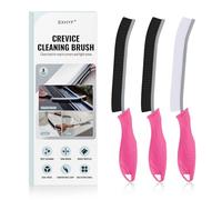 SXhyf Cleaning Brush - Hard Bristle Crevice Cleaning Brush, Multifunctional Gap Cleaning Scrub Brush, Cleaning Tools for Household Use, Home, Kitchen, Bathroom, Window, Vehicle (Rose Handles)