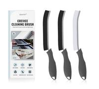 SXhyf Cleaning Brush - Hard Bristle Crevice Cleaning Brush, Multifunctional Gap Cleaning Scrub Brush, Cleaning Tools for Household Use, Home, Kitchen, Bathroom, Window, Vehicle (Grey Handles)