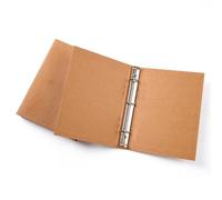 SXIUU A5 Binder 3 Ring, A5 Binder, 2pcs Kraft Paper 3 Round Ring Binder Cover Protector for Journal Note Book Carrying Around Notes (A5-3Ring)
