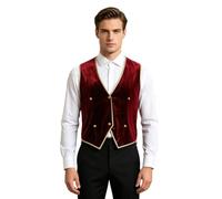 Sxiwei Men Tailcoat Jacket Sleeveless Slim Fit Viking Tunic Vest | Waistcoat,Soft Velvet,Swallow-tailed Vest,Slim Fitted,Rave Outfit,Steampunk Jacket,Victorian Faire Costumes,Fancy Dress Up