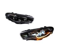 SXJUZOZP 2 Pcs Car Headlights Compatible For VW Scirocco 2009-2016 Car Lamps Daytime Running Lights Dynamic Turn Signals Car Accessories(For 2.0T Halogen)