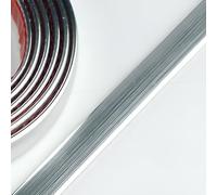 SXJY Molding Trim Peel and Stick,Self-Adhesive Wall Strips Metal-Like Electroplated Bright Silver Tape for Ceiling Walls Paneling Mirror-Like Finish Design(Silver,600 * 1cm)