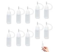 SXKJGQ 10 Piece Paint Dropper Bottles, Glue Bottle with Fine Tips, Suitable for Acrylic Paint, Oil Bottles, and Small Glue Projects