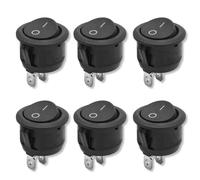 SXKJGQ 6 Piece 12v Light Switch, Rocker Toggle Switch 12v, Suitable for Automotive, Restaurant, and Corporate Applications