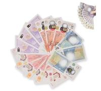 SXKJGQ Fake Money, Play Prop Money, 25 Notes Each of Denominations 5, 10, 20, And 50 for Developing Early Math, Develop Numeracy Skills Through Engaging Pretend Playing