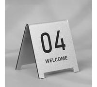 SXKJQER Acrylic Table Numbers,1-10 Restaurant Table Numbers,Double Side Tents Style Numbers Cards Signs For Wedding Reception Party Banquets Cafes(Silver-6CM,31-35)