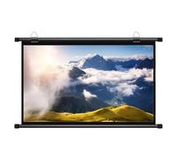 SXKJQER Projector Screen Pull Down Wrinkle-Free Screen, Simple Hangable HD Projection Screen, 16:9/4:3 Projections Movies Screen Wall Mountable For Home Theater Office Party Classroom(16:9,50")