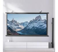 SXKJQER Pull Down Projector Screen 30", 40", 50", 60", 72", Wall Ceiling Mounted HD Projection Screen 4:3, 16:9, For Home Cinema Theater Presentation Education Outdoor Indoor Public Display(4:3,72")