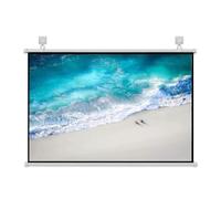 SXKJQER Pull Down Projector Screen White 30", 40", 50", 60", 72", Projector Screen 4:3/16:9，Wall Mounted HD Projection Screen, HD Manual Projector Screen For Outside Home Theater(4:3,50")