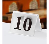 SXKJQER Wedding Table Numbers Acrylic Table Numbers 1-10 Double Sided Table Number Cards For Wedding Restaurant Seating Cafes Party Banquet Tent Style Table Numbers(Clear,81-90)