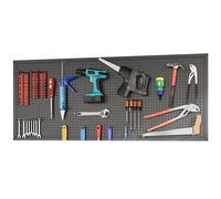 SXKLLYX Metal Pegboard for Tools, Pegboard Wall Organizer, Strong Load-Bearing Capacity, Garage Wall Storage for Walls Home, Workshop(Black,120 * 50cm/47 * 20in)