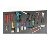 SXKLLYX Metal Pegboard for Tools, Pegboard Wall Organizer, Strong Load-Bearing Capacity, Garage Wall Storage for Walls Home, Workshop(Black,100 * 50cm/39 * 20in)