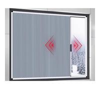 Sxlawesom Blackout Sliding Blinds Vertical Blind Winter Warm Folding Curtains, Simple Sliding Window, No Hole Punching, Customize(800x1350mm)