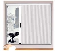 Sxlawesom Sliding Windows Blackout and Heat-insulating Folding Aluminum Curtains Sealed Invisible Curtains Cold-proof and Warm-keeping No Hole Installation(800x1350mm)