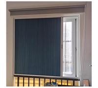 Sxlawesom Vertical Blinds Sliding Windows Expandable Window with Aluminum Frame Folding Privacy Window Panel Horizontal Slide Pre Framed Window(1800x1500mm)