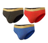 SXLLZSLC Men's Underwear Triangle Briefs Magnetic Therapy Health Care Triangle Briefs Enlargement Brief 3-Pack
