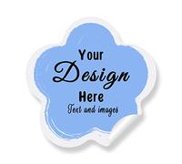SXLONG 100 Labels Personalised Stickers Labels, Customised Various Sizes Adhesive Labels Sticker Labels, Custom Stickers with Any Design, Image, Logo Text, Custom Stickers for Company Logos(Flower)