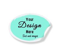 SXLONG 100 Labels Personalised Stickers Labels, Customised Various Sizes Adhesive Labels Sticker Labels, Custom Stickers with Any Design, Image, Logo Text, Custom Stickers for Company Logos(Oval)