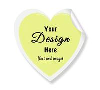 SXLONG 100 Labels Personalised Stickers Labels, Customised Various Sizes Adhesive Labels Sticker Labels, Custom Stickers with Any Design, Image, Logo Text, Custom Stickers for Company Logos(Heart)
