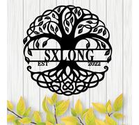 SXLONG Custom Last Name Metal Sign, Personalised Family Name Sign, Home & Garden Decor
