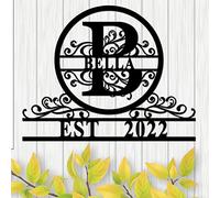 SXLONG Custom Last Name Metal Sign, Personalised Last Name Family Sign, Metal Family Name Sign, Home Decor,Personalized Monogrammed Gifts,Outdoor Wall Decor for Indoor Garden Decoration