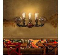 SXLSZ Wall Light Retro Steampunk Industrial Metal Bronze Antique Wall Light The E27 Light Bulb X3 Is for Lamps for Decorative Lighting in Bars, Cafes, Clubs