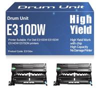 SXLXYOF Compatible 593-BBKE Imaging Drum Unit for Dell E310DW E515DW E514DW E515DN Printers,2PC-WRX5T
