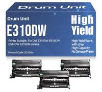 SXLXYOF Compatible 593-BBKE Imaging Drum Unit for Dell E310DW E515DW E514DW E515DN Printers,3PC-WRX5T