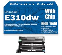 SXLXYOF Compatible E310dw Drum Unit 593-BBKE Imaging Drum for Dell E310DW E515DW E514DW E515DN Printers High Yield 12000 Pages,1PC-WRX5T