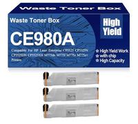 SXLXYOF CP5225 CP5525 CP5520 Waste Toner Box CE980A Waste Toner Cartridge Container Compatible for HP CP5525DN CP5525XH CP5520dn CP5520xh M775dn M775f M775z M775zm M775fm,CE980A-3PC