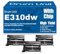 SXLXYOF For Dell E310DW E515DW E514DW E515DN Drum Unit High Yield Compatible 593-BBKE Imaging Drum 12000 Pages,3PC-WRX5T