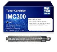 SXLXYOF Multipack IMC300 Compatible Toner Cartridges IMC300K IMC300C IMC300M IMC300Y Toner High Yield for Ricoh IMC300 IMC400 IMC300F IMC400F IMC400SRF with Chip,Black-IMC300