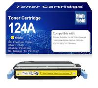 SXLXYOF Q6000A Q6001A Q6003A Q6002A Toner Cartridges 124A Compatible Toner High Yield for HP Color 1600 2600 2600n 2605dn 2605dtn CM1015 CM1017 Printers,Yellow-124A