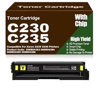 SXLXYOF With Chip C230 C235 Toner Cartridges for Xerox, High Yield for Xerox C235 C230 Printers 1500 Pages,C230-Yellow