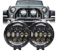 SXMA 7 inch LED Headlight H7 LED High Beam Headlights with approval for Jee p Wrangler JK LED headlights WorkLight Spotlight Driving Lights Auxiliary Lights for Off Road, SUV, Trucks