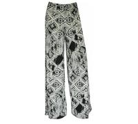 SXME MIGHT SAY Palazzo Wide Leg Flared Elasticated Stretch Plus Size Plain Trousers - Tye Dye Square 24-26 Plus