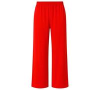 SXME MIGHT SAY Women’s Palazzo Trousers - Wide Leg Crepe Culottes - Elasticated Waist - Flared Smart Casual Pants (UK, Numeric, 8, 26, Regular, Regular, S/M | 8-10, Red)